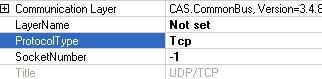 Example of connection settings to PLC  using TCP