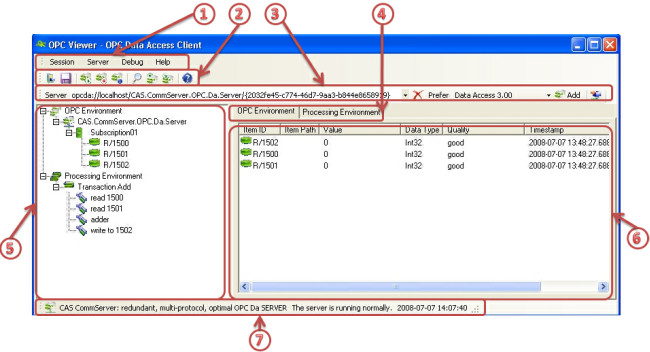 OPC Viewer Main Window