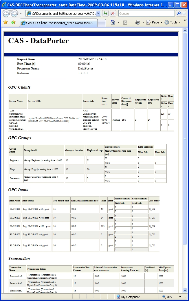 sample Report