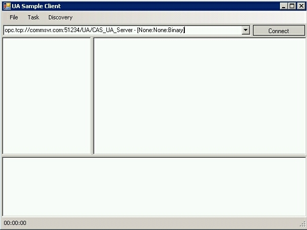 OPC Foundation sample client window