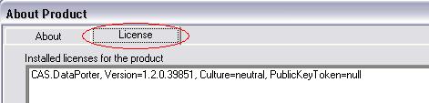 DataPorter about license