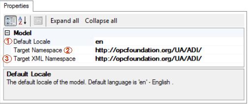 Model Domain Property Grid