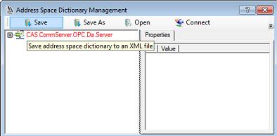 OPCViewer Saving The Server Address Space InADictionary File