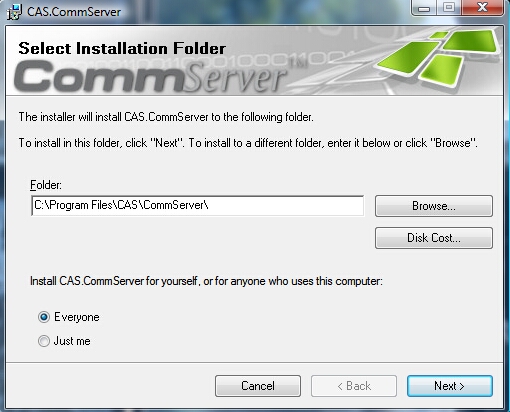 Installation Dialog Box