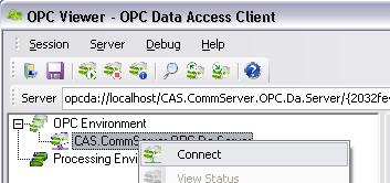 OPC Viewer – Connect