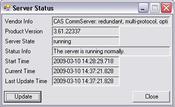 OPC Viewer – Server Status