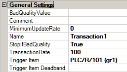 Properties for transaction