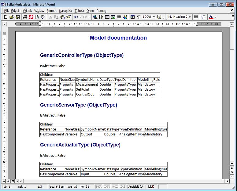 Model Exported To Microsoft Word 2007 File Format