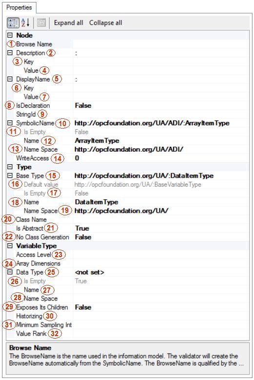 Variable Type Property Grid