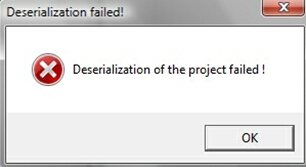 Deserialization failed