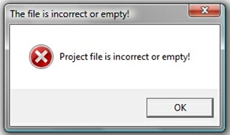 Incorrect file